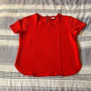 Small Eyeshadow Orange Shirt Blouse